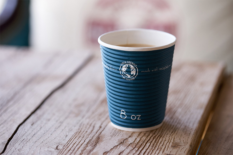 Horizontal Ripple Wall Coffee Cup